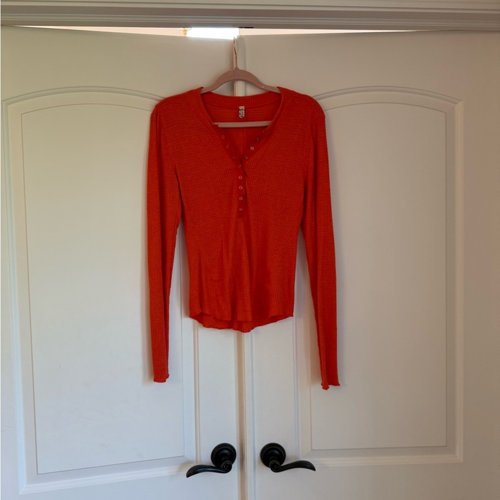 Free People Orange Top